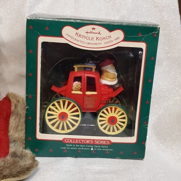 Vintage Hallmark Kringle Coach Christmas Holiday Ornament 1988 with Box - Picture 5 of 6